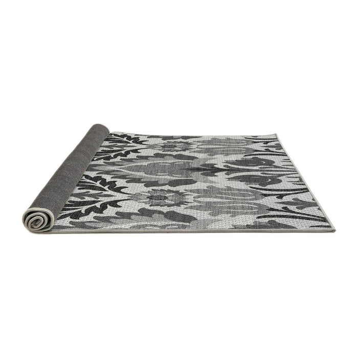Thickness of Patterned Silver Gray Rug, pat1315gry