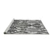 Sideview of Machine Washable Transitional Silver Gray Rug, wshpat1315gry