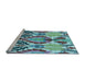 Sideview of Machine Washable Transitional Purple Navy Blue Rug, wshpat1315lblu