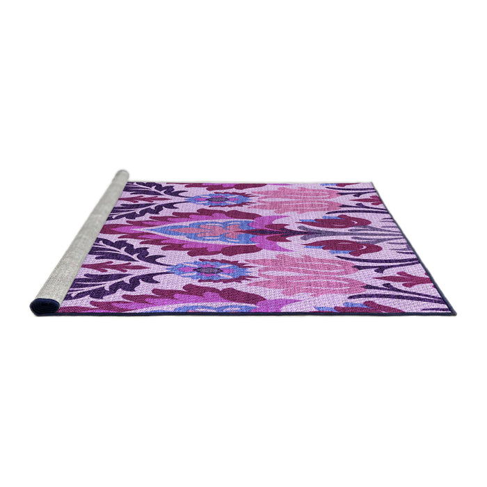 Sideview of Machine Washable Transitional Dark Orchid Purple Rug, wshpat1315pur