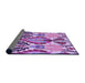 Thickness of Patterned Dark Orchid Purple Rug, pat1315pur