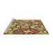 Sideview of Machine Washable Transitional Saddle Brown Rug, wshpat1316brn