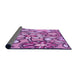 Thickness of Patterned Violet Purple Rug, pat1316pur