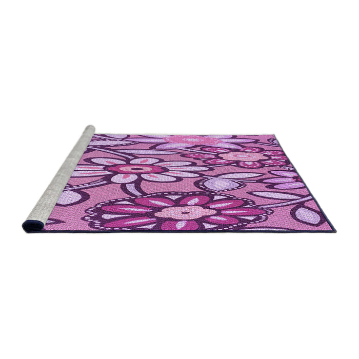 Sideview of Machine Washable Transitional Violet Purple Rug, wshpat1316pur