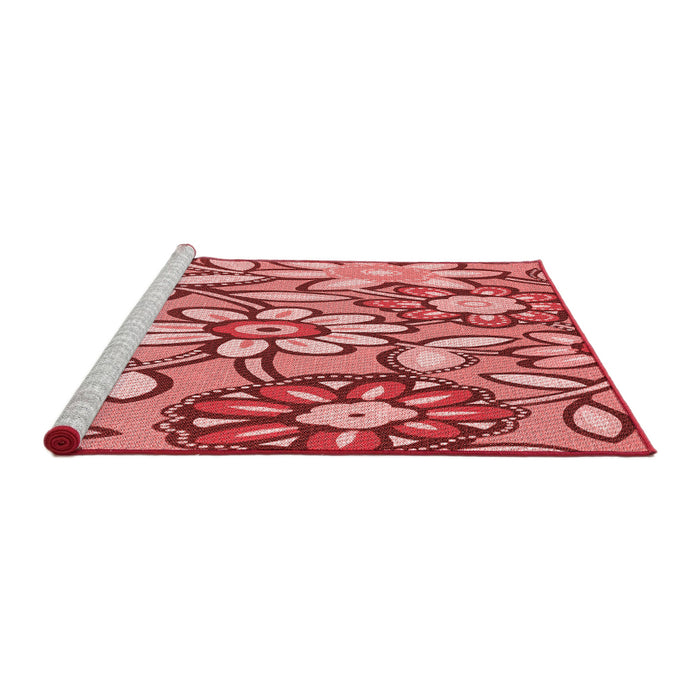 Sideview of Machine Washable Transitional Light Coral Pink Rug, wshpat1316rd