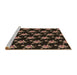 Sideview of Machine Washable Transitional Midnight Gray Rug, wshpat1317brn