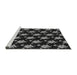 Sideview of Machine Washable Transitional Gray Rug, wshpat1317gry