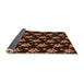 Thickness of Patterned Black Brown Rug, pat1317org