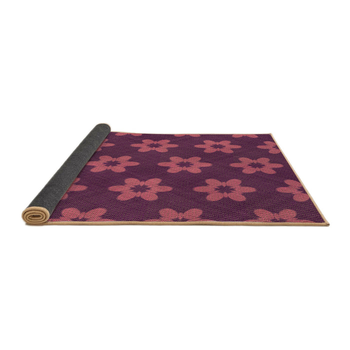 Thickness of Patterned Pink Rug, pat1318brn