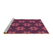 Sideview of Machine Washable Transitional Pink Rug, wshpat1318brn