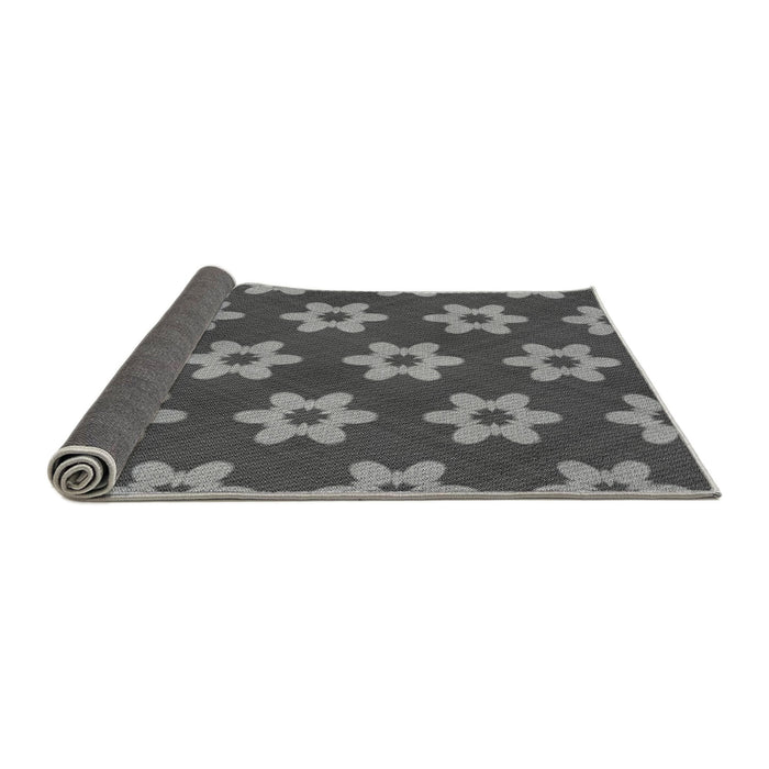 Thickness of Patterned Gunmetal Gray Rug, pat1318gry