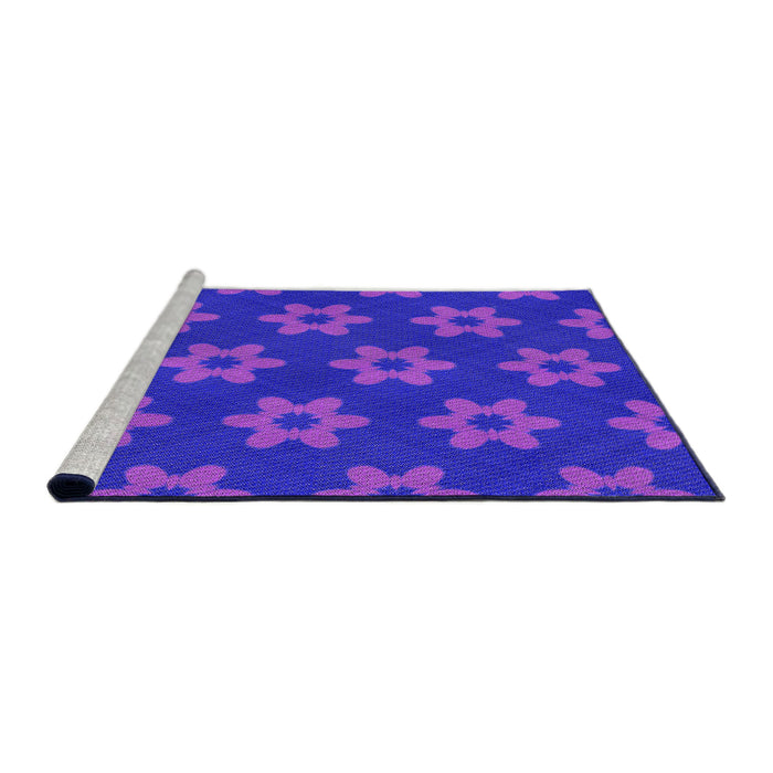 Sideview of Machine Washable Transitional ly Purple Rug, wshpat1318pur