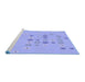 Sideview of Machine Washable Transitional Light Slate Blue Rug, wshpat1319blu