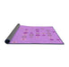 Thickness of Patterned Violet Purple Rug, pat1319pur