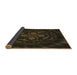 Thickness of Patterned Dark Brown Rug, pat132brn