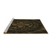 Sideview of Machine Washable Transitional Dark Brown Rug, wshpat132brn