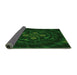 Thickness of Patterned Green Rug, pat132grn