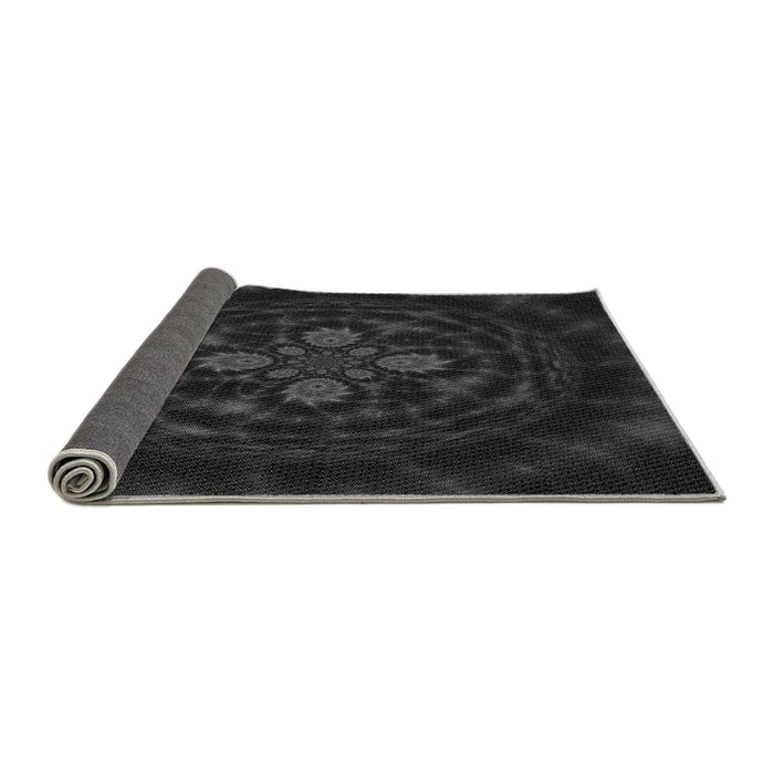 Thickness of Patterned Midnight Gray Rug, pat132gry