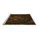 Sideview of Machine Washable Transitional Dark Bronze Brown Rug, wshpat132org