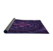 Thickness of Patterned Deep Purple Rug, pat132pur