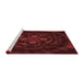 Sideview of Machine Washable Transitional Tomato Red Rug, wshpat132rd