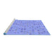 Sideview of Machine Washable Transitional Sky Blue Rug, wshpat1320blu