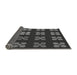 Thickness of Patterned Charcoal Black Rug, pat1321gry