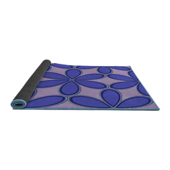 Thickness of Patterned Purple Rug, pat1322blu