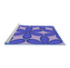 Sideview of Machine Washable Transitional Purple Rug, wshpat1322blu