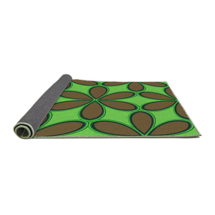 Thickness of Patterned Apple Green Rug, pat1322grn