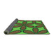 Thickness of Patterned Apple Green Rug, pat1322grn