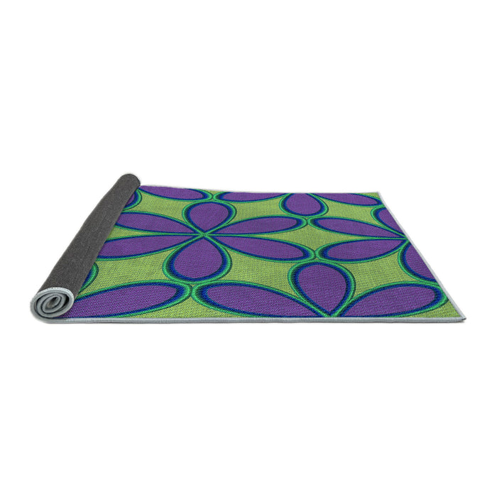Thickness of Patterned Amethyst Purple Rug, pat1322lblu