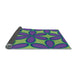 Thickness of Patterned Amethyst Purple Rug, pat1322lblu