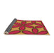 Thickness of Patterned Crimson Red Rug, pat1322org