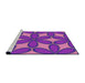 Sideview of Machine Washable Transitional Neon Purple Rug, wshpat1322pur