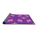 Thickness of Patterned Neon Purple Rug, pat1322pur