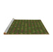 Sideview of Machine Washable Transitional Chocolate Brown Rug, wshpat1323brn