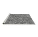 Sideview of Machine Washable Transitional Ash Gray Rug, wshpat1324gry