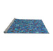 Sideview of Machine Washable Transitional Deep Periwinkle Purple Rug, wshpat1324lblu