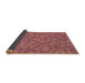 Thickness of Patterned Sunrise Orange Rug, pat1325brn