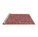 Sideview of Machine Washable Transitional Sunrise Orange Rug, wshpat1325brn