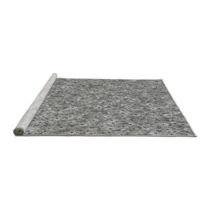 Sideview of Machine Washable Transitional Smokey Gray Rug, wshpat1325gry