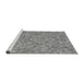 Sideview of Machine Washable Transitional Smokey Gray Rug, wshpat1325gry