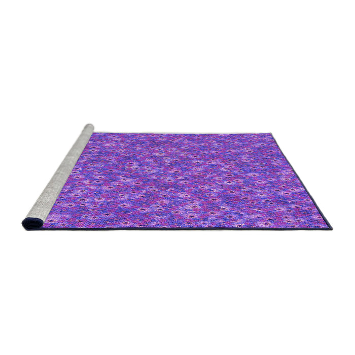 Sideview of Machine Washable Transitional Purple Rug, wshpat1325pur