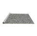 Sideview of Machine Washable Transitional Cloud Gray Rug, wshpat1326gry