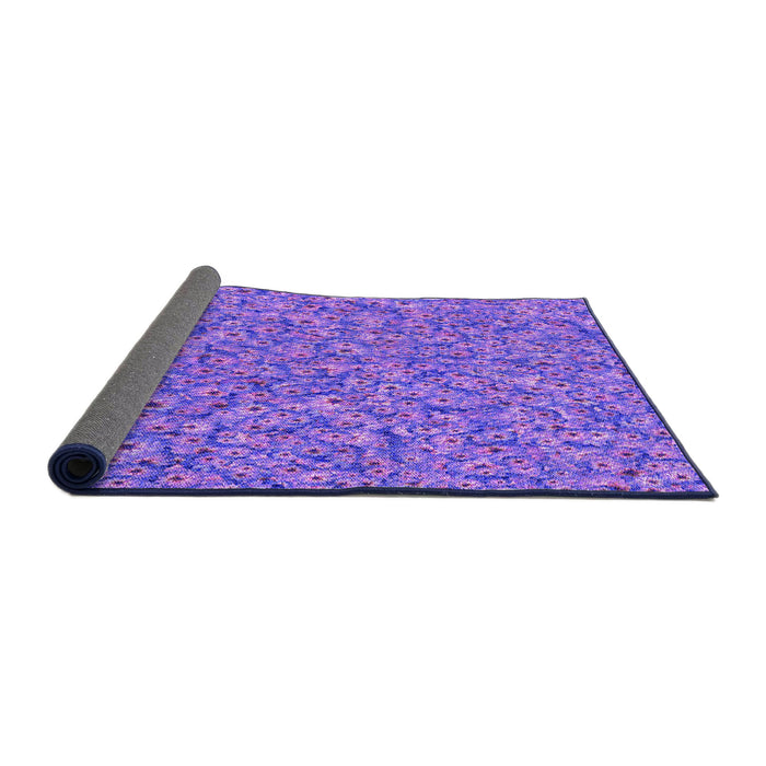 Thickness of Patterned Purple Rug, pat1326pur