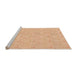 Sideview of Machine Washable Transitional Pastel Orange Rug, wshpat1327org