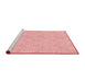 Sideview of Machine Washable Transitional Red Rug, wshpat1327rd