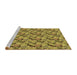 Sideview of Machine Washable Transitional Dark Bronze Brown Rug, wshpat1328brn