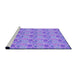 Sideview of Machine Washable Transitional Purple Rug, wshpat1329pur